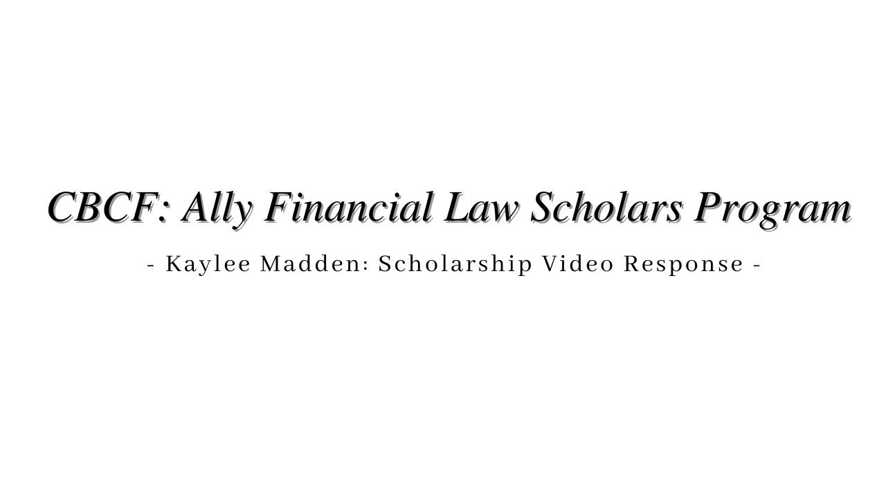 CBCF Ally Financial Law Scholars Program YouTube