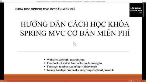 Hướng dẫn cách xem khóa học spring mvc cơ bản miễn phí (bắt buộc xem)