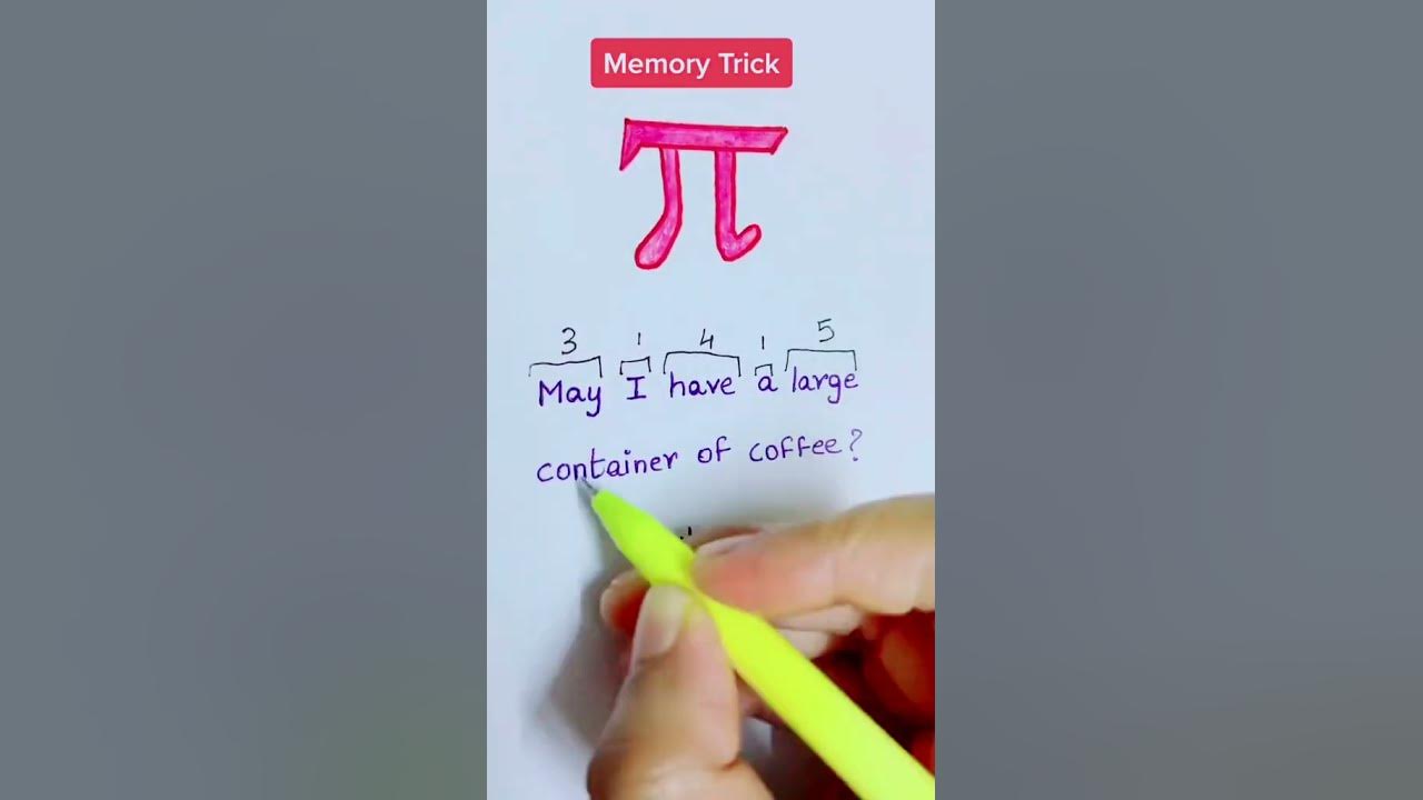 Value of pie in maths memory trick mathstricks viralshort youtube