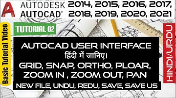 #02 AutoCAD interface and basic command | Tutorial 2 | AutoCAD 2020 | Hindi/Urdu