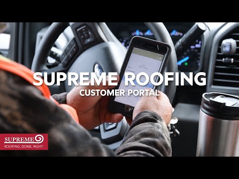 Supreme Roofing: Customer Portal