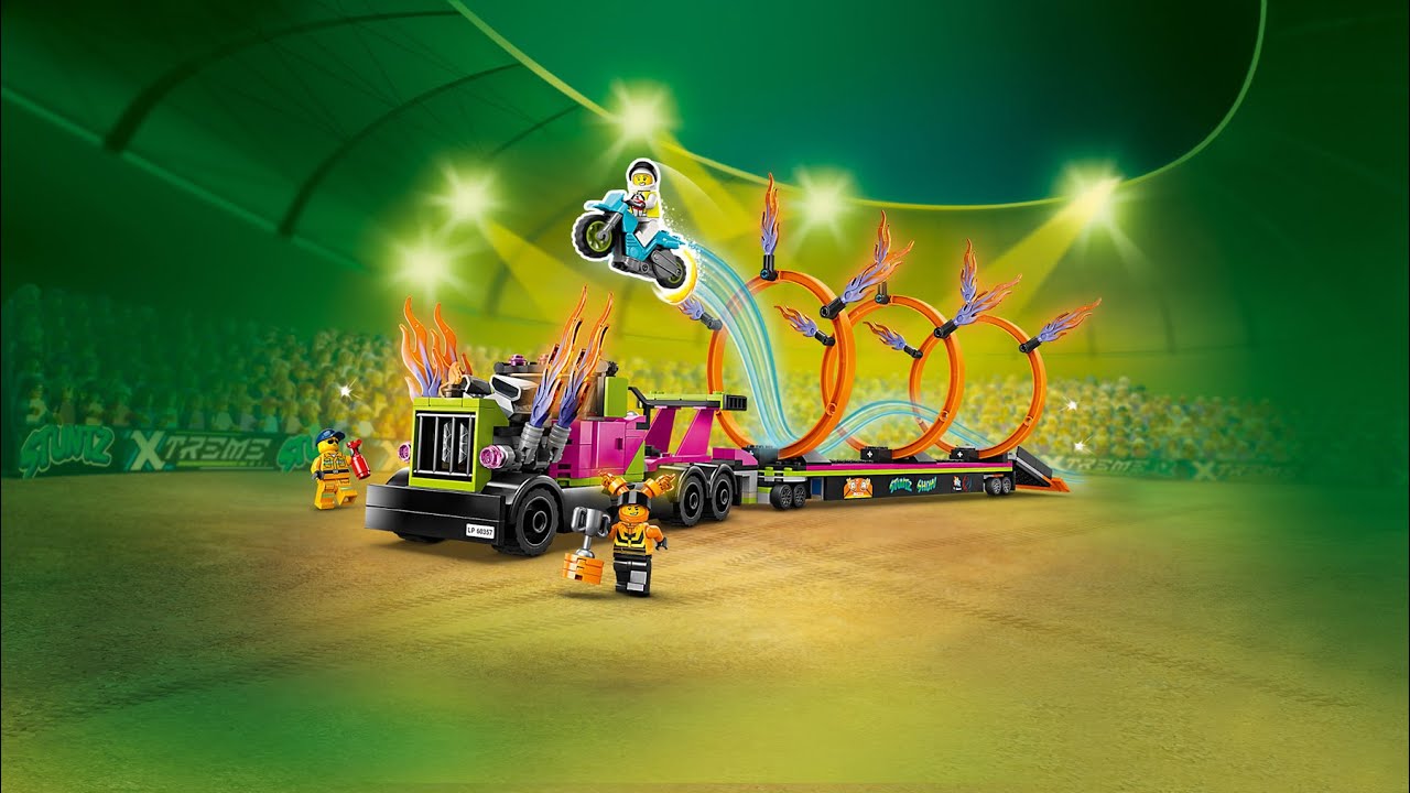 LEGO City Stunttruck & Ring of Fire-uitdaging - 60357 | 360°