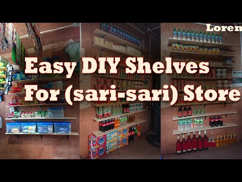 Easy DIY Shelves For (Sari-sari) Store #Diyshelves#woodworks#Woodpallete#sarisaristore#DiyProjects