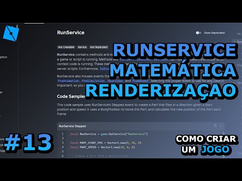 RUNSERVICE, MATEMÁTICA & RENDERIZAÇÃO - ROBLOX STUDIO DO BÁSICO AO AVANÇADO #13