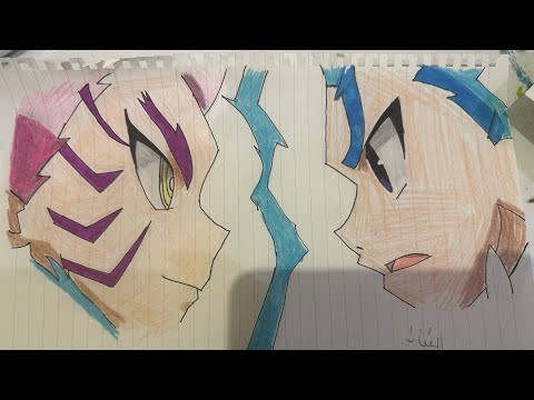 تعليم كيفية رسم ضاري ولين من انمي بي باتل خطوه بخطوه دروس الفنان الرسام نواف الدويخ 