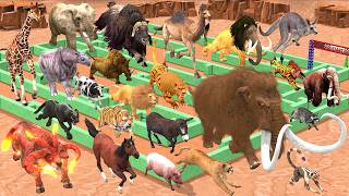 23 Wild Animals Epic Maze Madness Race: Which is the Fastest Animal? Animal Revolt Battle Simulator
