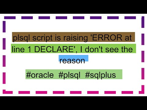 plsql script is raising 'ERROR at line 1 DECLARE', I don't see the reason