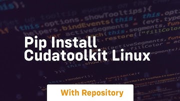 pip install cudatoolkit linux