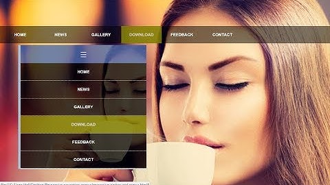 Transparent responsive navigation menus
