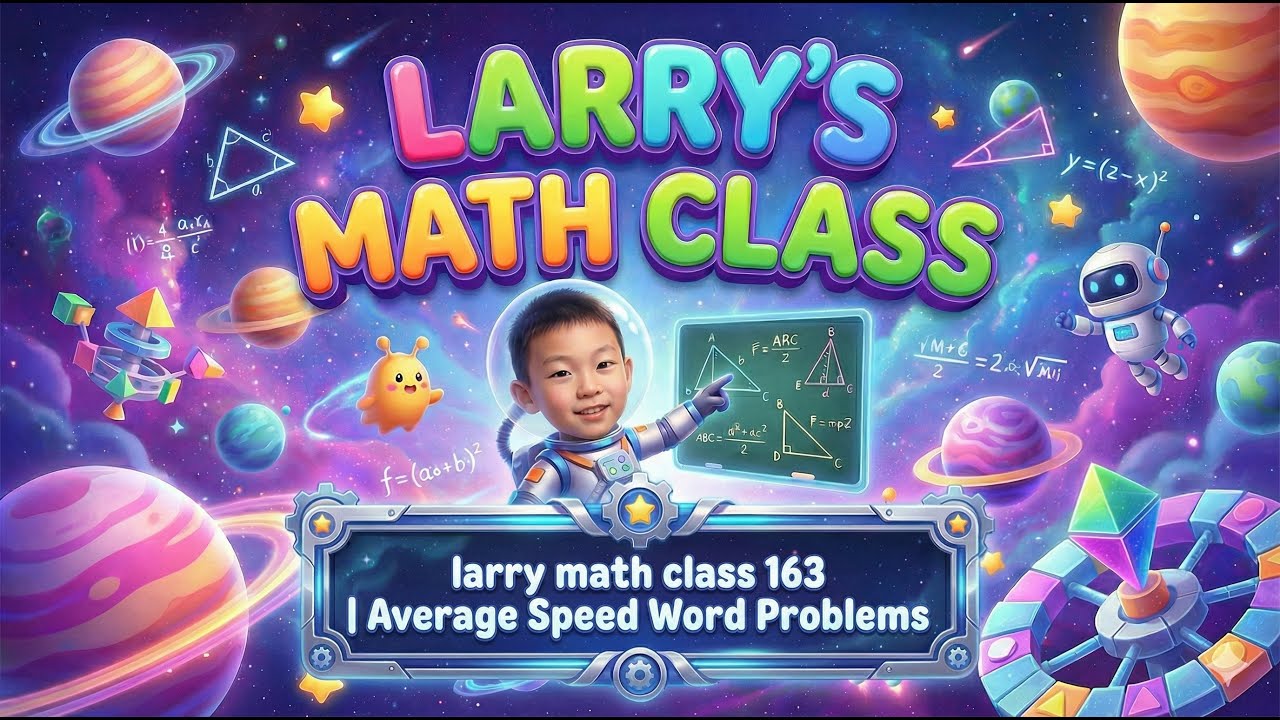 Larry math class 163 | Average Speed Word Problems - YouTube