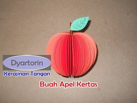 Cara Membuat Buah  Apel  Dari Kertas YouTube