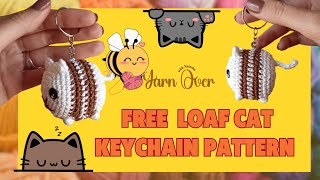 How to crochet a loaf Cat keychain holder - free pattern