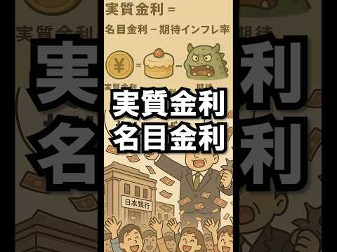 【経済学の用語】実質金利、名目金利、（Real Interest Rate, Nominal Interest Rate） #shorts
