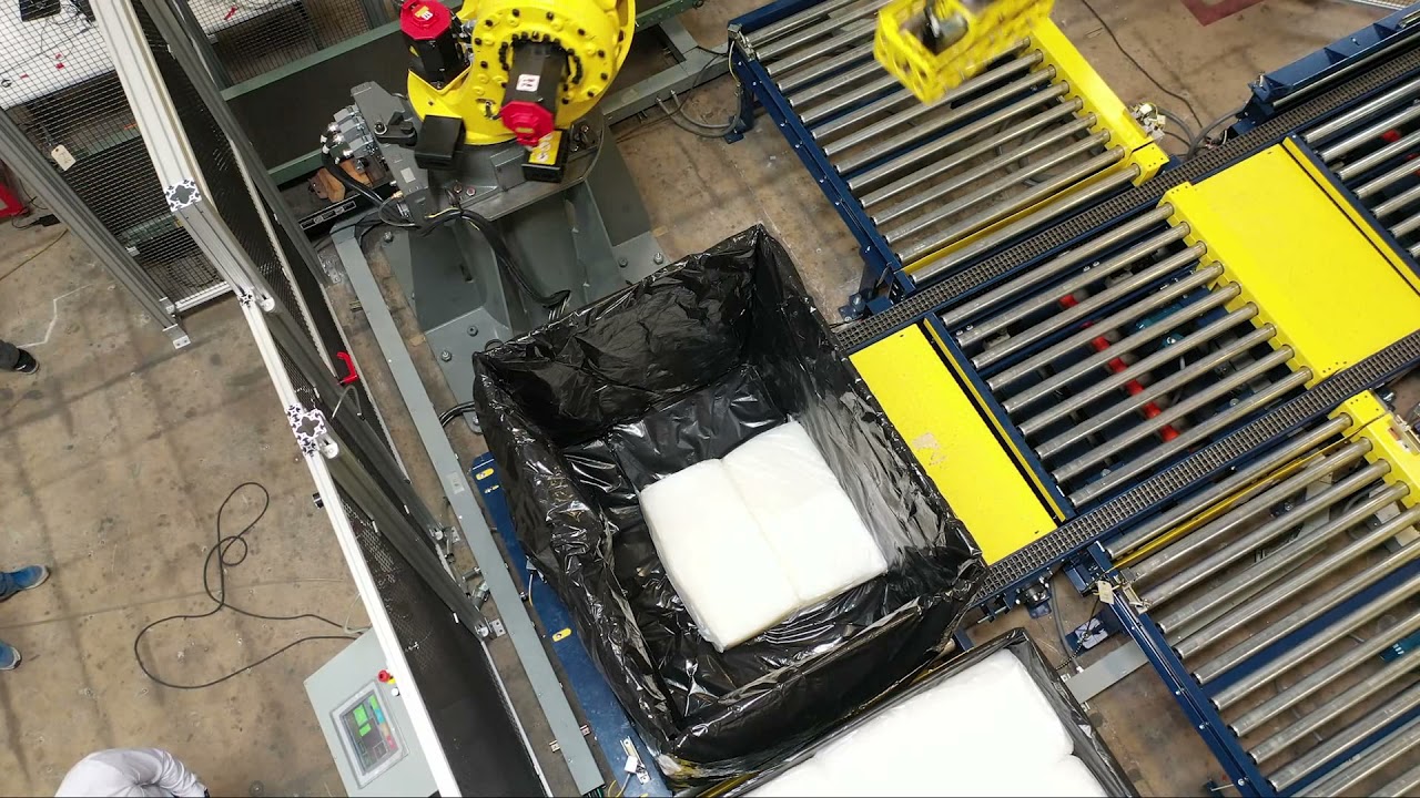 Rubber Bale Depalletizing with Fanuc Arm Robot