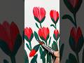 Easy flower painting/ Red flowe painting #satisfyingvideo #acrylicpainting #amrushartgallery