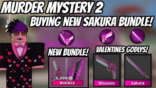 Roblox Murder Mystery 2 MM2 Sakura Set Blossom Sakura Knife and Guns