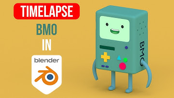 [Blender] 3D modeling of BMO from "Adventure Time" | Timelapse