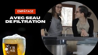 Tuto empâtage avec seau de filtration