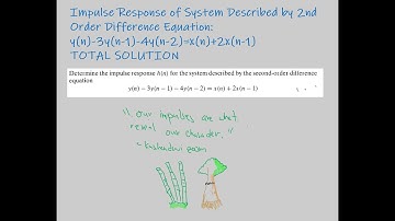 DSP || Impulse Response System with 2nd Order Difference Equation: y(n)-3y(n-1)-4y(n-2)=x(n)+2x(n-1)