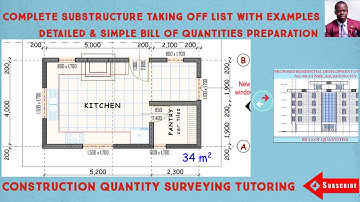COMPLETE SUBSTRUCTURE TAKING OFF LIST BREAKDOWN WITH EXAMPLES | Basics Principles of Take Off