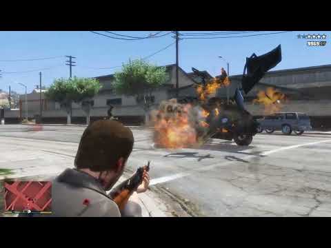 GTA 5 - Slaughterhouse Triad Shootout + Ten Star Escape [R.D.E. 4.0.3]