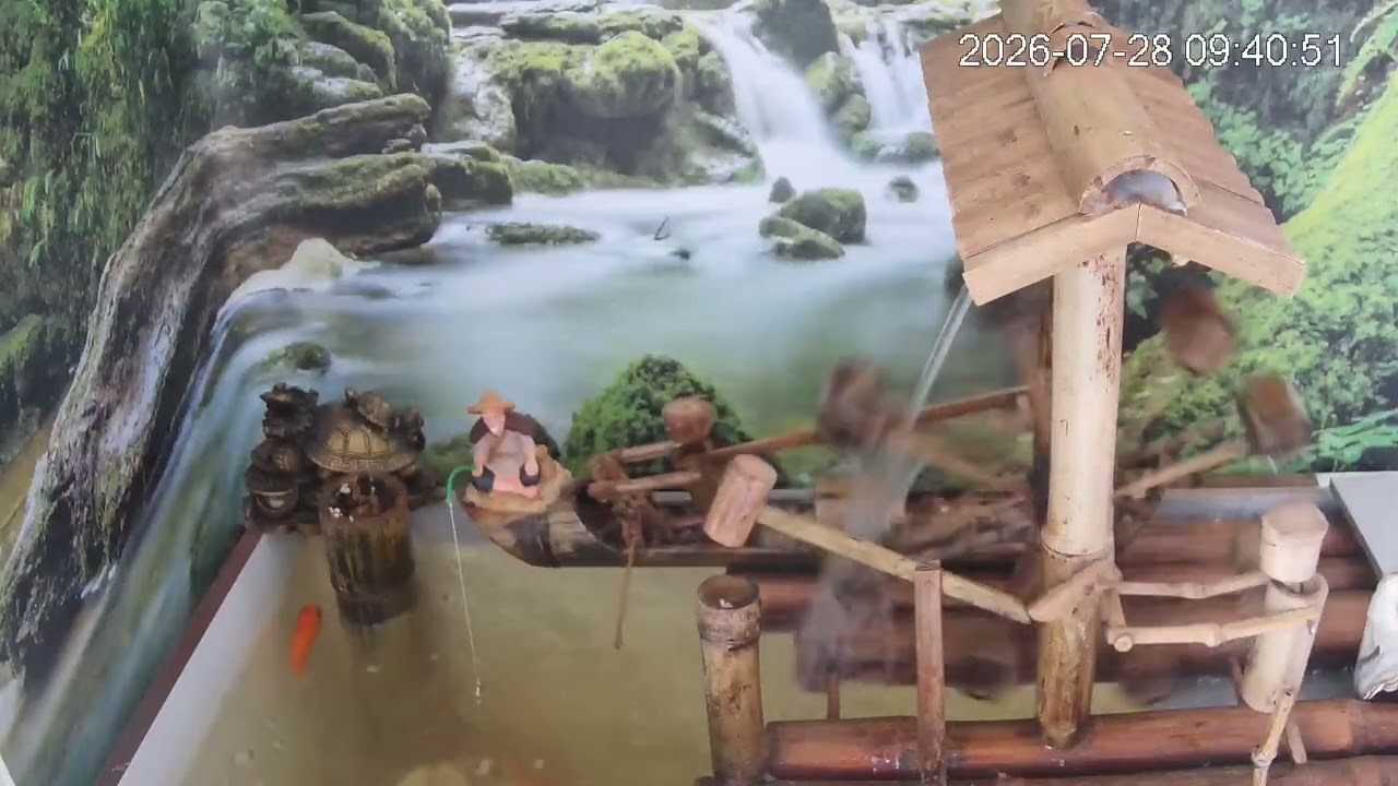 ❇️#Water‑Sounds #live | Bamboo water wheel sounds relax & chill的副本
