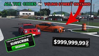 ALL BRAND NEW *CODES* IN YOUNG STREET ONTARIO!