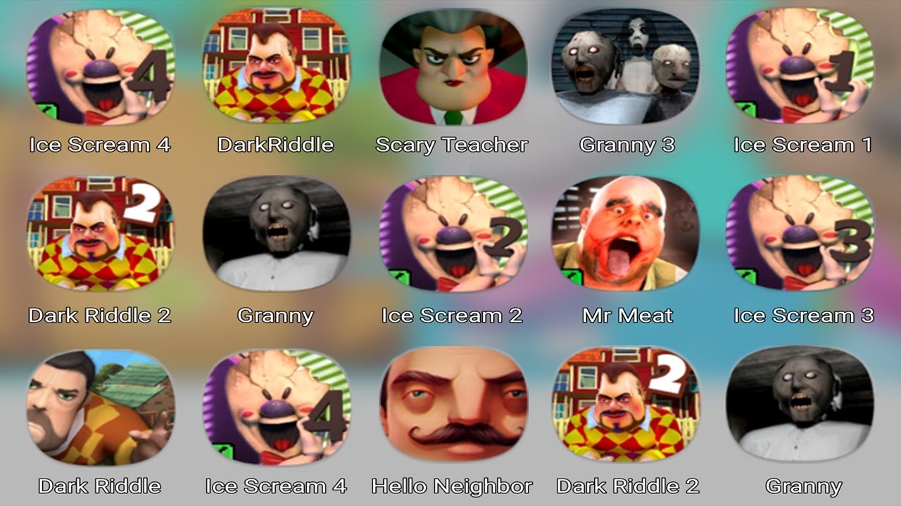 Dark Riddle 2 Scary Teacher 3D Granny 3 Ice Scream 4 Granny Dark Riddle 