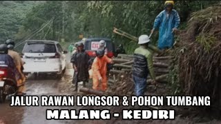 JALUR PALING RAWAN TANAH LONGSOR DAN POHON TUMBANG DI JATIM || BATU - PUJON-NGANTANG-KASEMBON