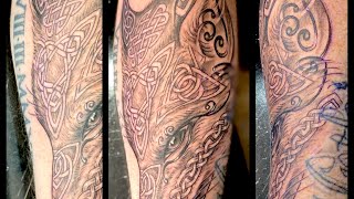 Celtic Fox Tattoo, With Knotwork Ornamentation