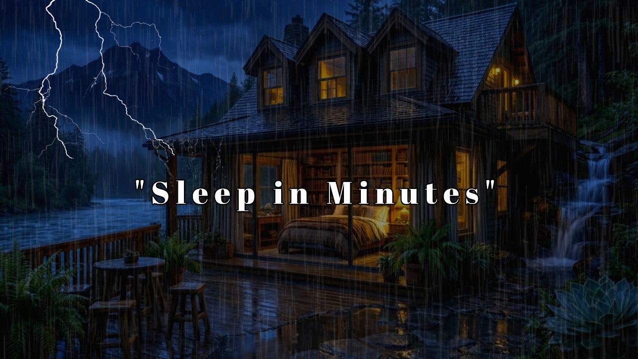 🌧️Heavy Rain and Thunder Sounds 24/7 – Deep Sleep Ambience | Relaxing Thunderstorm for Res