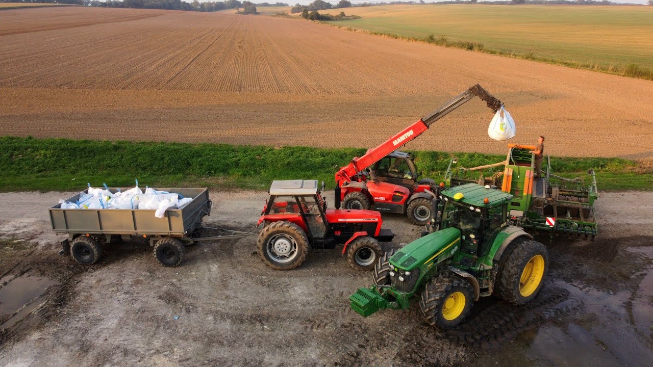 Jesień w polu | #johndeere 8400R & 8400 & 7830 | #amazone Cirrus 6003-2 | #lemken gigant