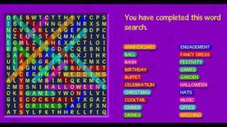 Binweevils - Word Search - Party Time