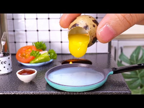 Delicious Miniature Sandwich Recipe For Breakfast | Tasty Miniature Cooking Video | Tiny Cakes