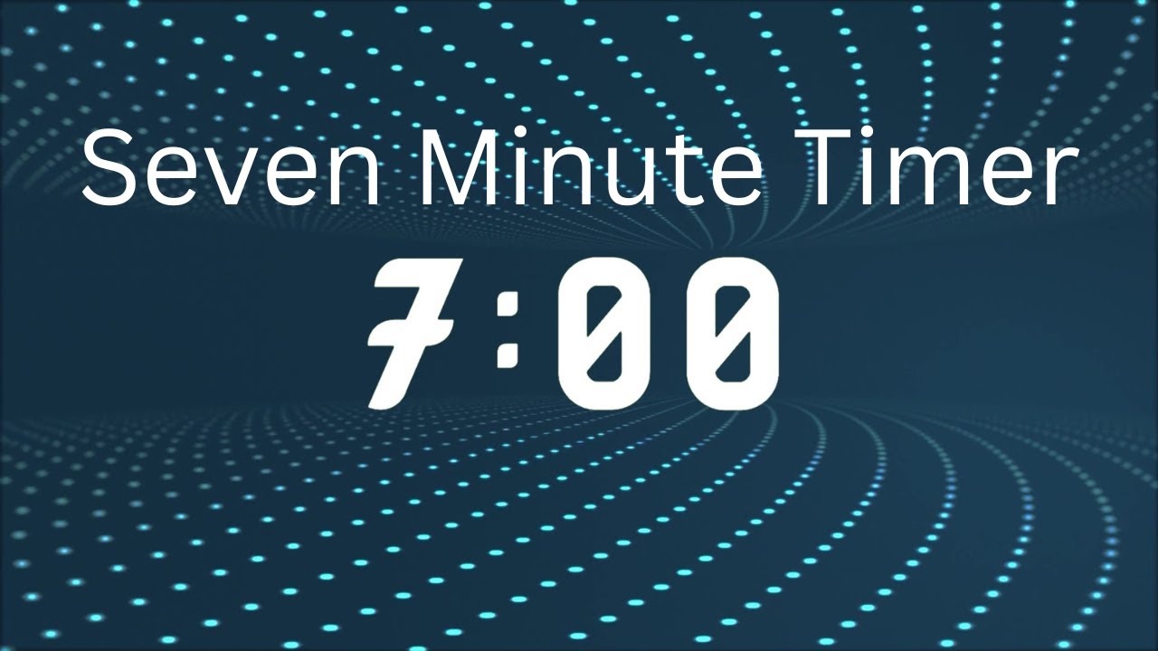 7 Minute Countdown Timer (Ear Friendly Ending) - YouTube