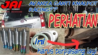 Cara mengganti knalpot standar menjadi racing(mobil toyota avanza)