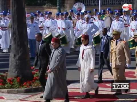 الملك محمد السادس يقيم حفل استقبال رسمي على شرف الرئيس الرواندي