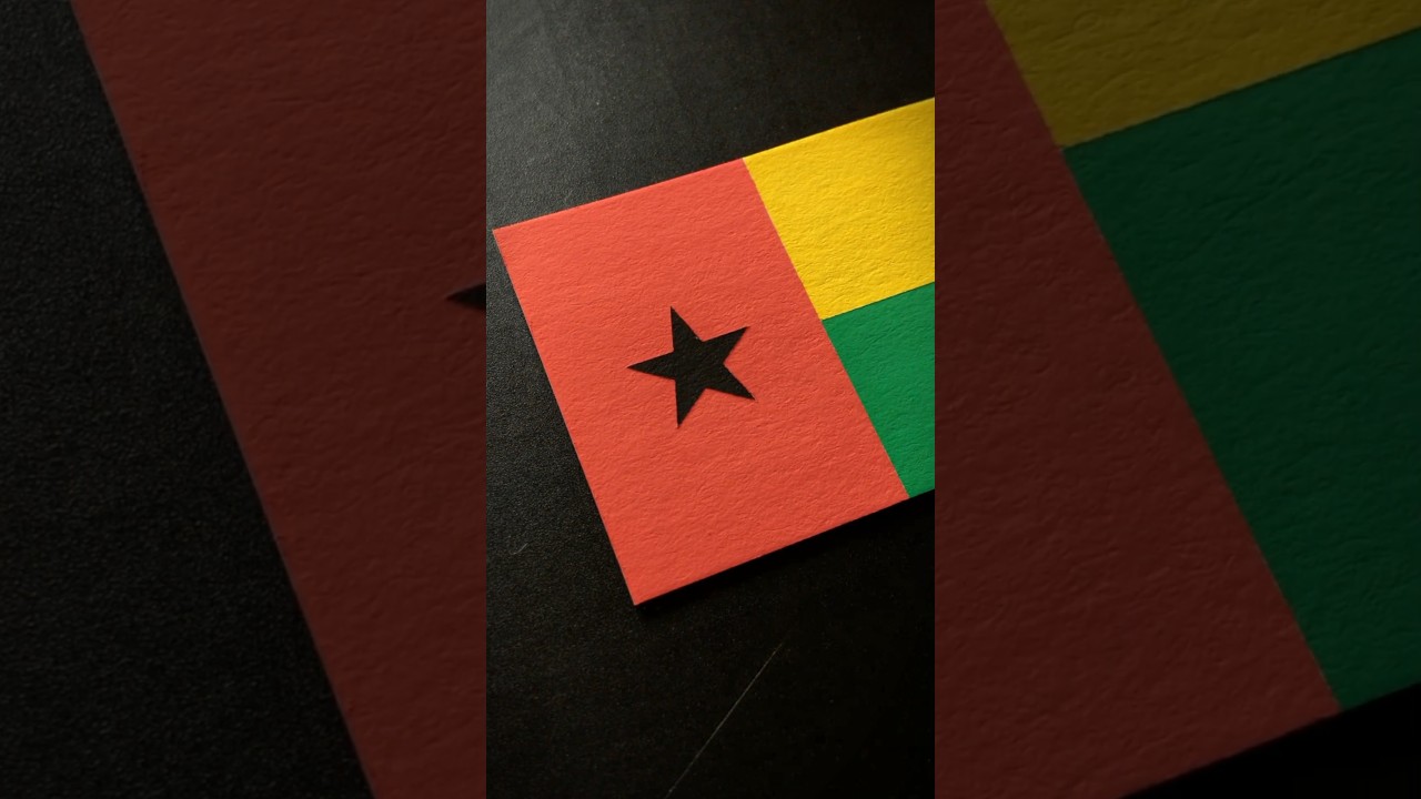 GUINÉ-BISSAU 🇬🇼 Flag Drawing #africa #flagsdrawing #posca