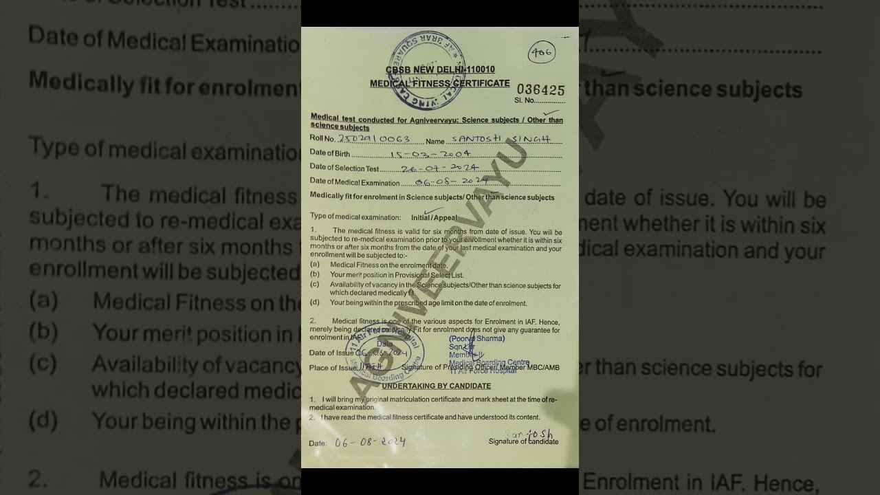 airforce agniveer green card 