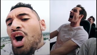 Nick Kyrgios Rides Roller Coaster with Andy Murray - Cincinnati 2018