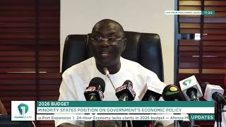 Minority Slams Government’s Fiscal Approach – 2026 Budget Under Fire | Channel One News