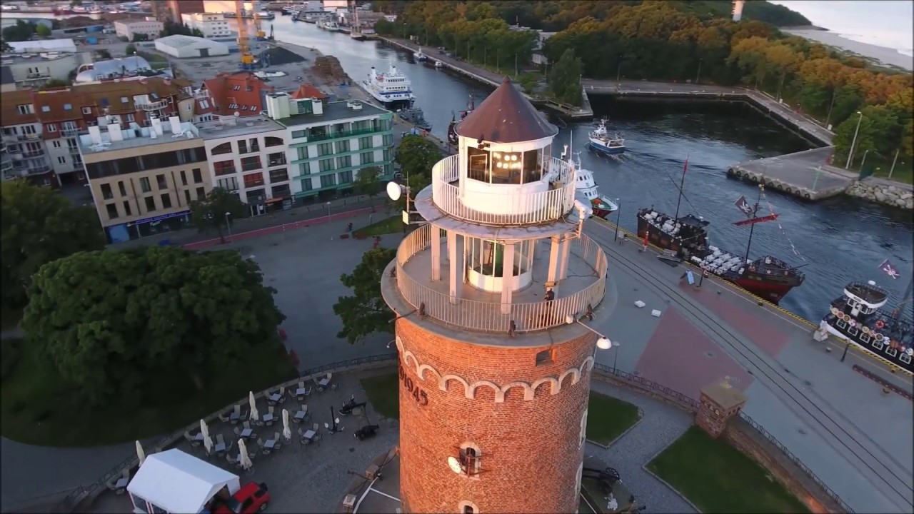 Kołobrzeg z lotu ptaka, ujęcia z drona P4