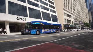 NYC Bus: West Side bound XD40 7613 M42 at 42 St/5 Av