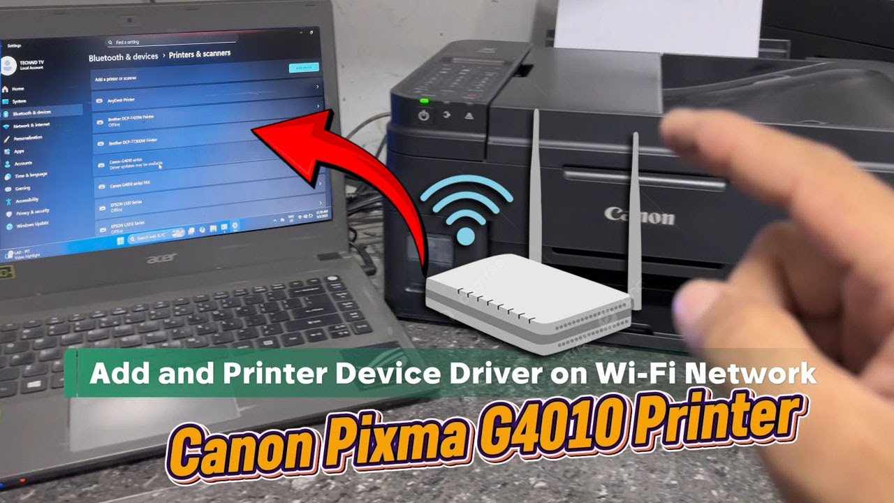 HOW TO ADD CANON PIXMA G4010 PRINTER DEVICE CONNECTED INTO Wi-Fi ...