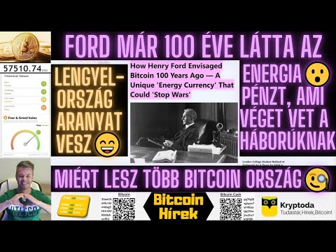 Bitcoin Hírek (345) - Ford már 100 évvel ezelőtt látta az EnergiaPénzt, ami Véget vet a Háborúknak!