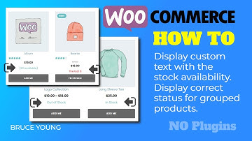Show stock status in archive view - corrects status for grouped products - WooCommerce Tutorial