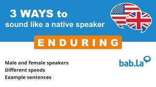 ENDURING pronunciation | Improve your language with bab.la