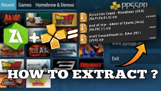 {2024}How To Extract PPSSPP Games zip file | How To Extract Zip Files psp | Extract Using Z Archiver