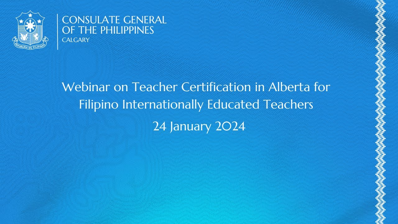 Webinar on Teacher Certification in Alberta  - 24 January 2024