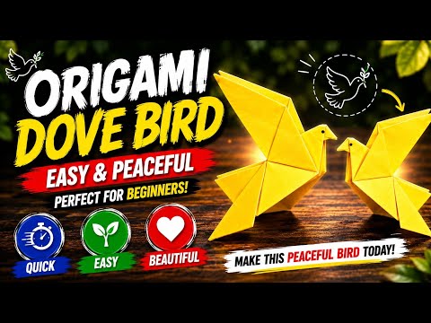 Origami Dove Tutorial 🕊️ | Peaceful Paper Bird in Minutes - Aadrit's Origami
